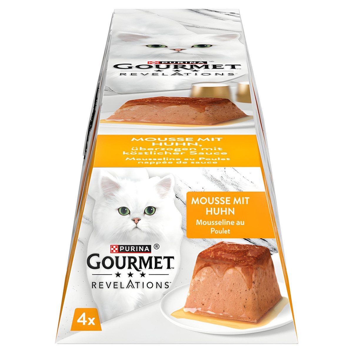 Gourmet Pack Revelations Mousse mit Huhn 4 x 57 g, Nassfutter für: Katze von Gourmet