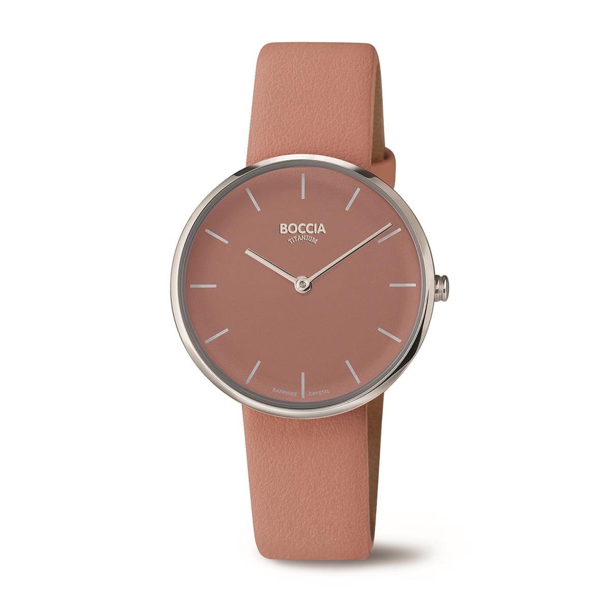 Boccia Quarzuhr Boccia Damen Uhr 3327-08 mit veganem Leder, (1-tlg)