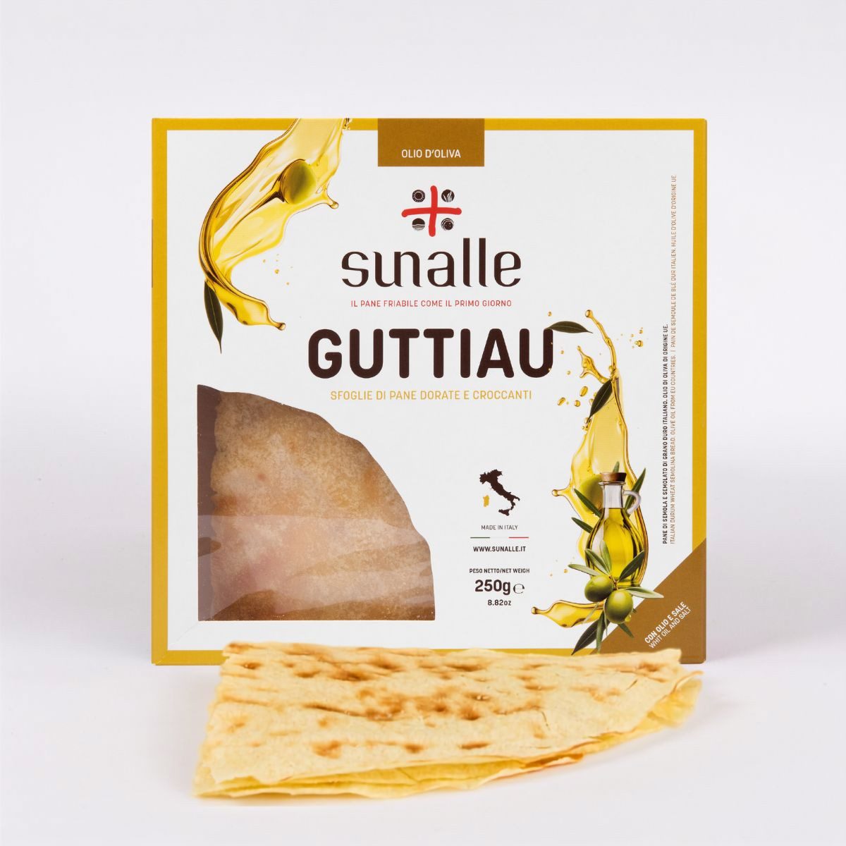 Sunalle Brot Sunalle Pane Guttiau Classico – sardisches Brot mit Olivenöl 250g, 250 g – Bild 3 von 4