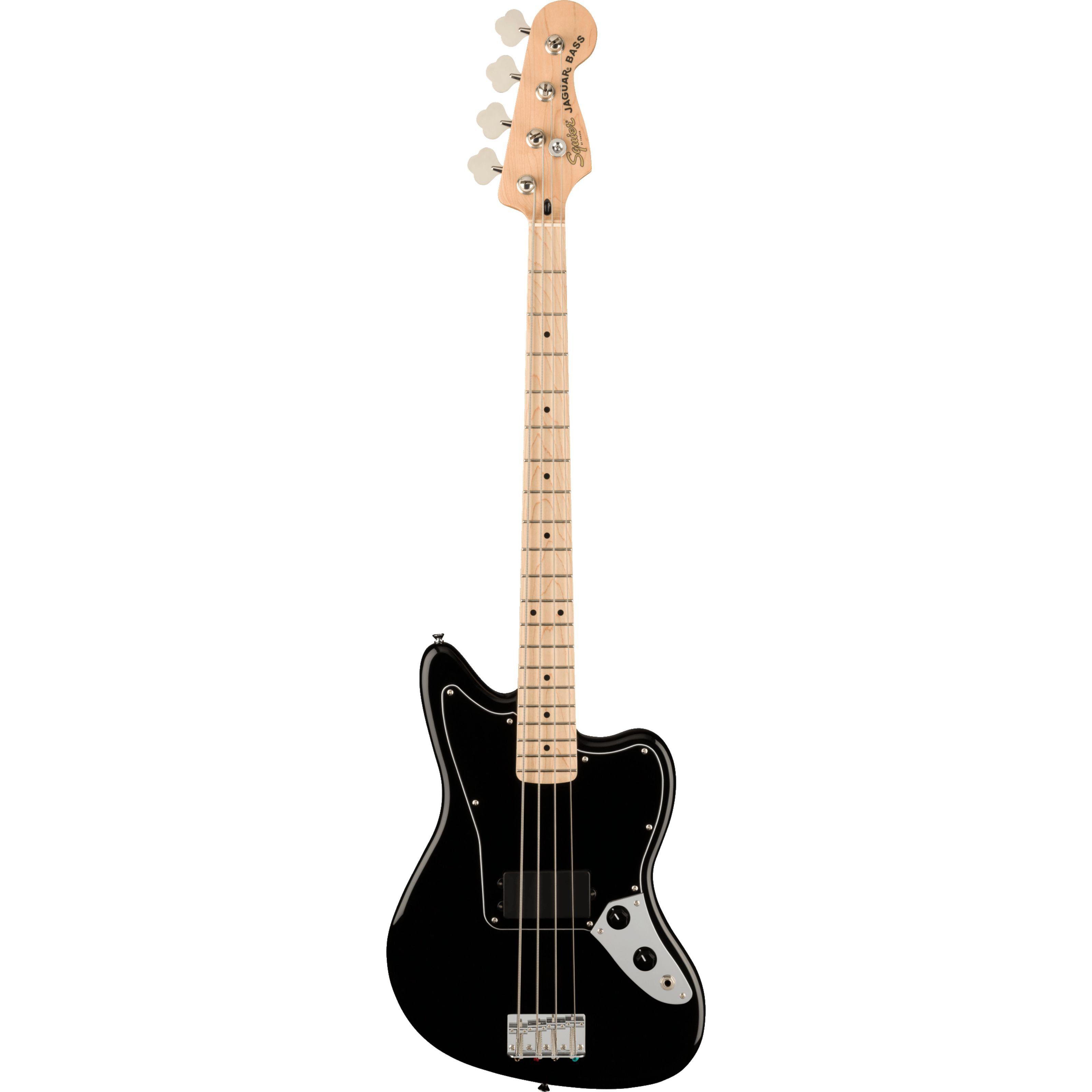 Squier Spielzeug-Musikinstrument, Affinity Series Jaguar E-Bass MN Black H - Bass