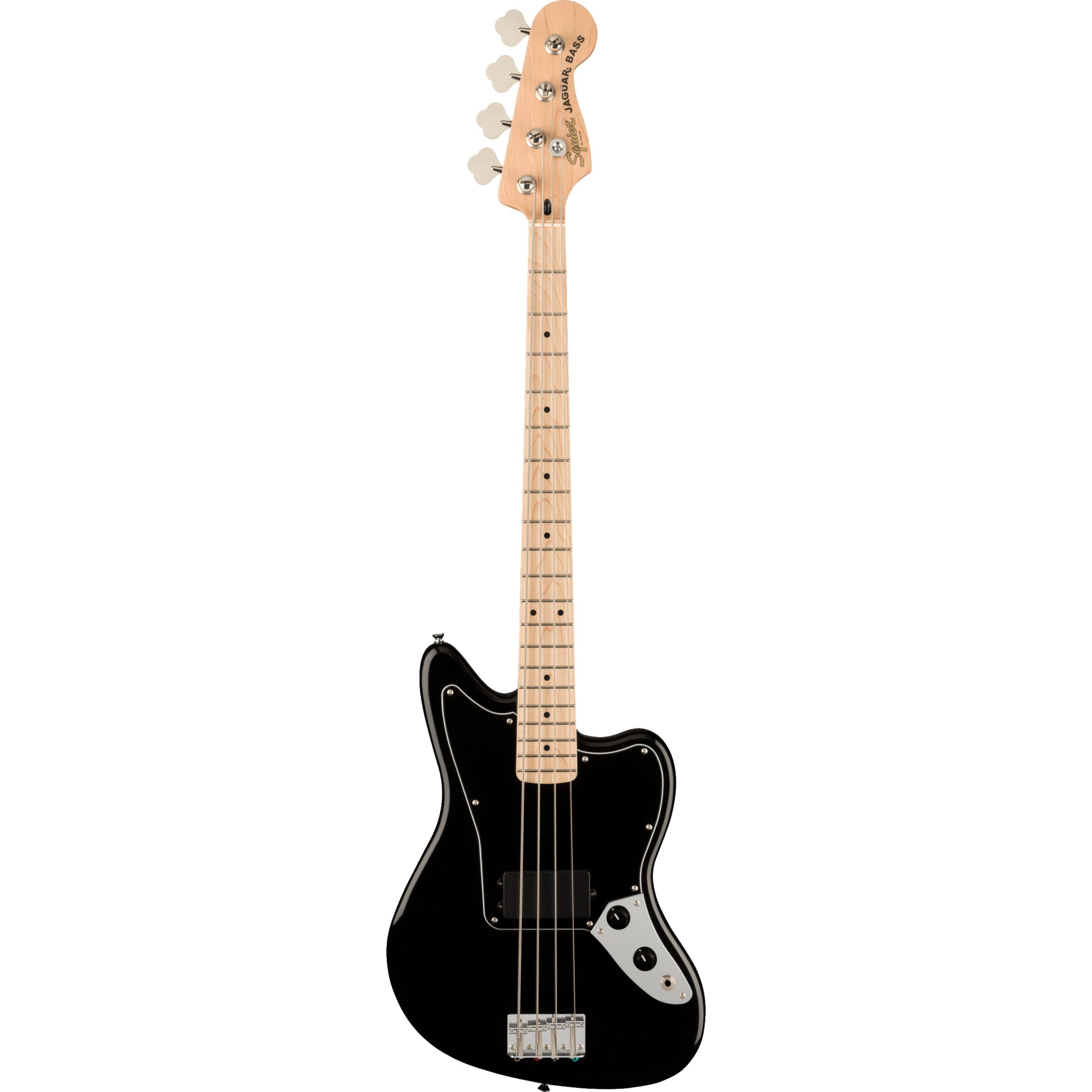 Squier E-Bass, E-Bässe, 4-Saiter E-Bässe, Affinity Series Jaguar Bass H MN Black - E-Bass