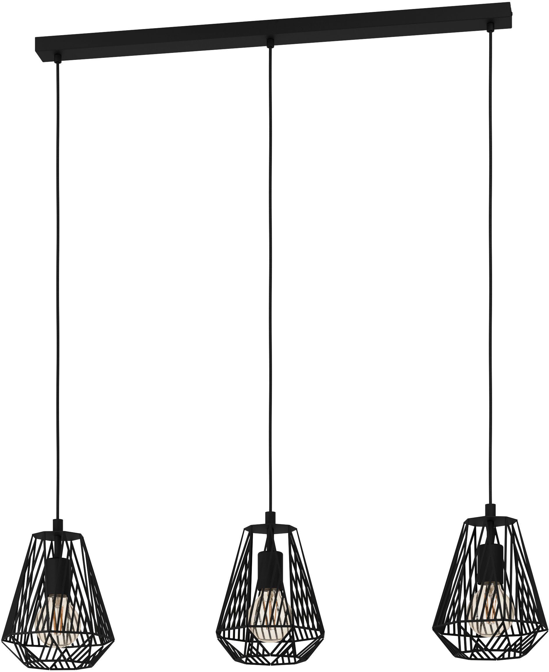 EGLO Hängeleuchte STYPE, ohne Leuchtmittel, Hängeleuchte, Esszimmer, Wohnzimmer L96 x B20 x H110, 3X40W exkl.