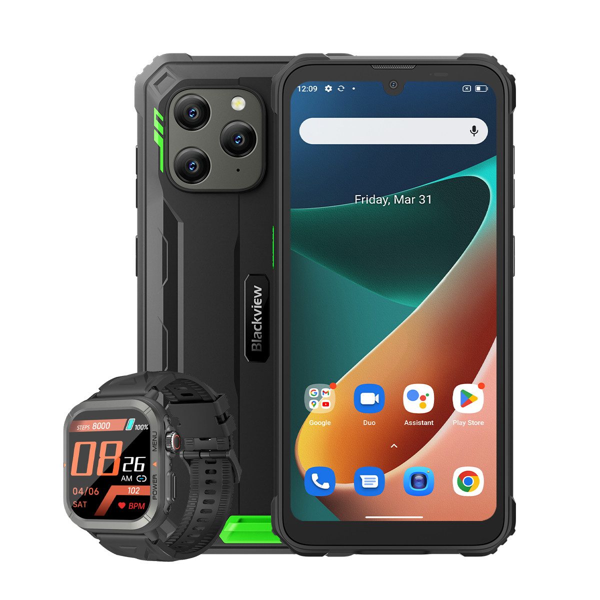 blackview BV5300Pro incl. W30 Smartphone (6,1 Zoll, 13 MP Kamera, Dual ...