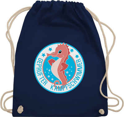 Shirtracer Turnbeutel Seepferdchen Schwimmer, Kinder Sport Kleidung