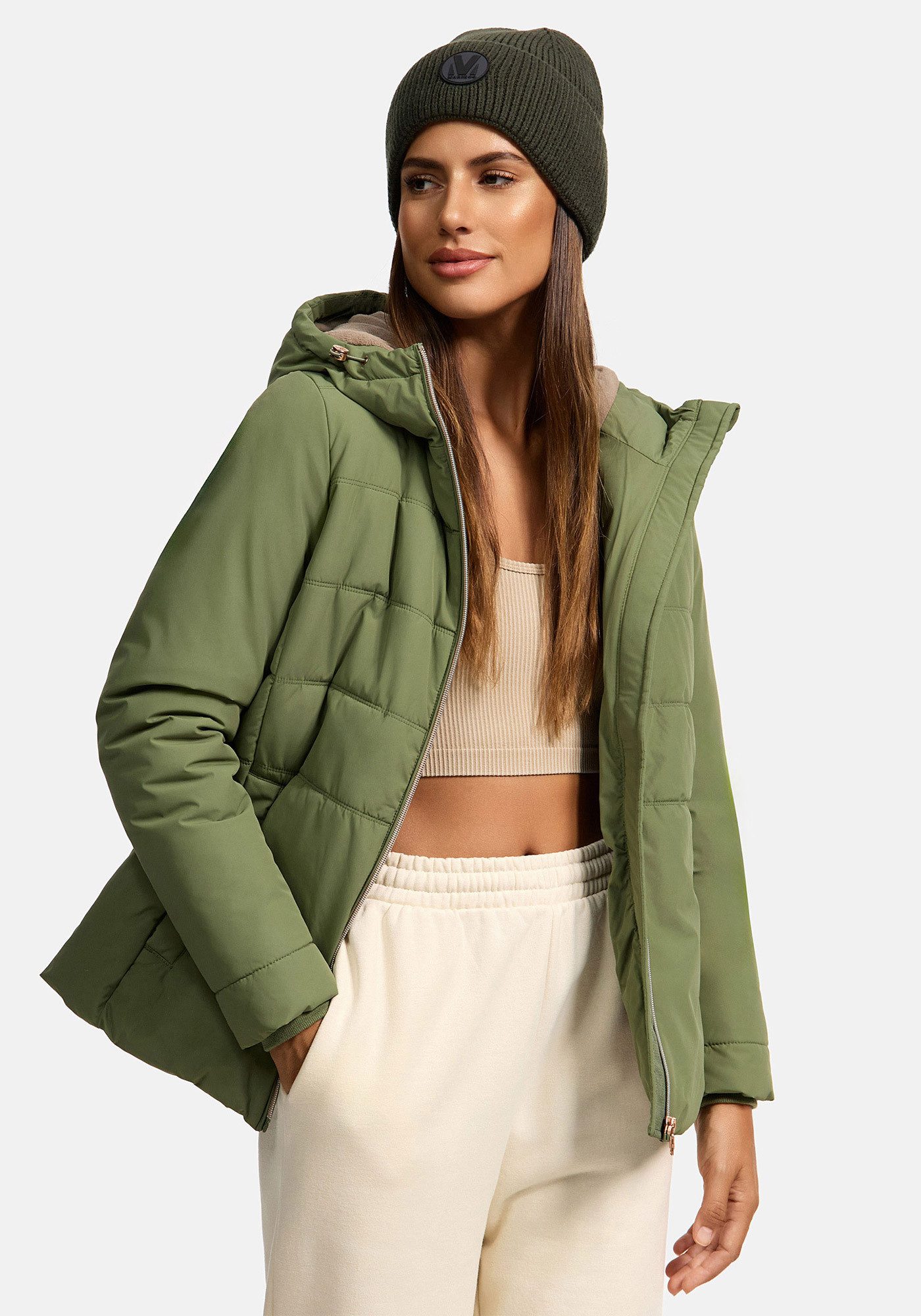 Marikoo Steppjacke Alemee Mit warmen Fleecestoff im Inneren