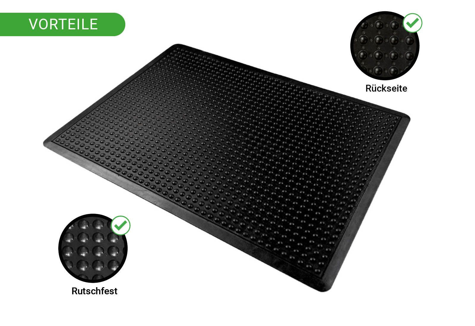 HPFloor Gummimatte Arbeitsplatzmatte - Anti-Ermüdungsmatte Ergonomische Matte, Gummimatt