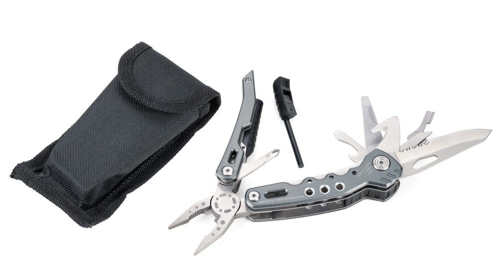 TROIKA Multitool Multifunktions-Werkzeug mit 14 Funktionen für Outdoor & Survivaltrips