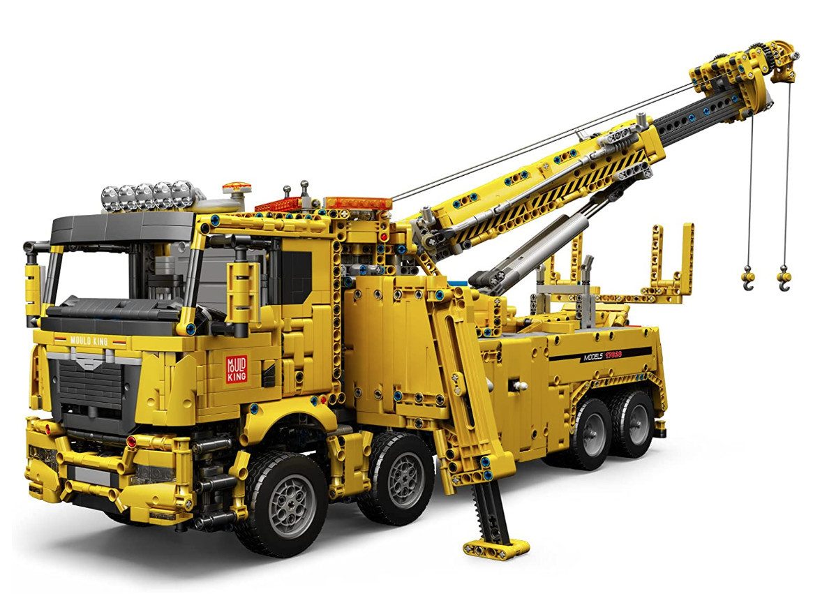 Mould King 17028 Abschlepp-LKW Gelb Konstruktions-Spielset, (4883 St)