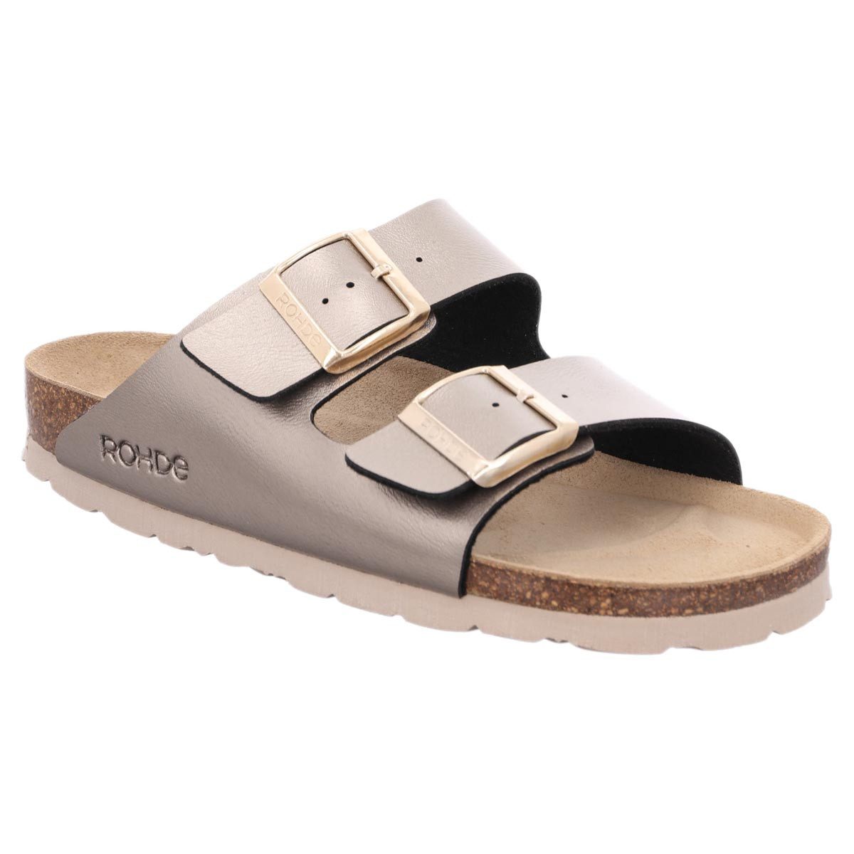 Rohde Alba Pantolette (1-tlg) Pantoletten - Kork-Tieffußbett, Variable Passform