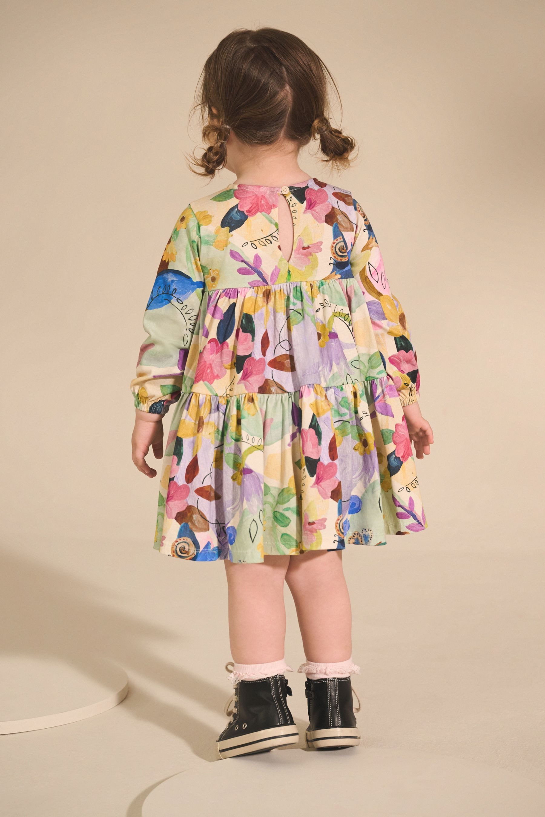 Next Volantkleid Gestuftes Kleid mit langen günstig online kaufen