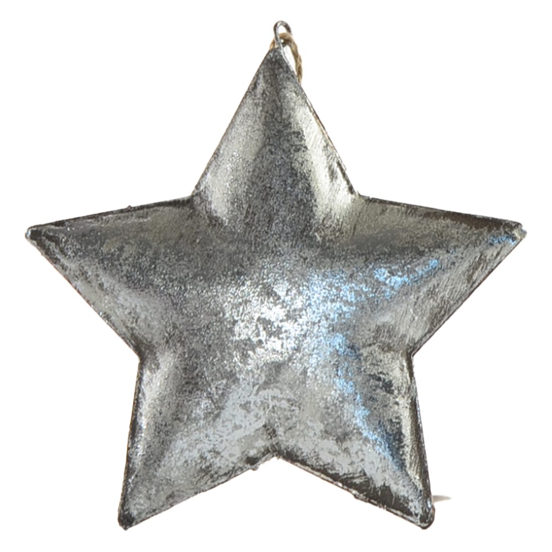 B&S Dekohänger 6,5 Stern Metall im cm Shabby-Look aus silber