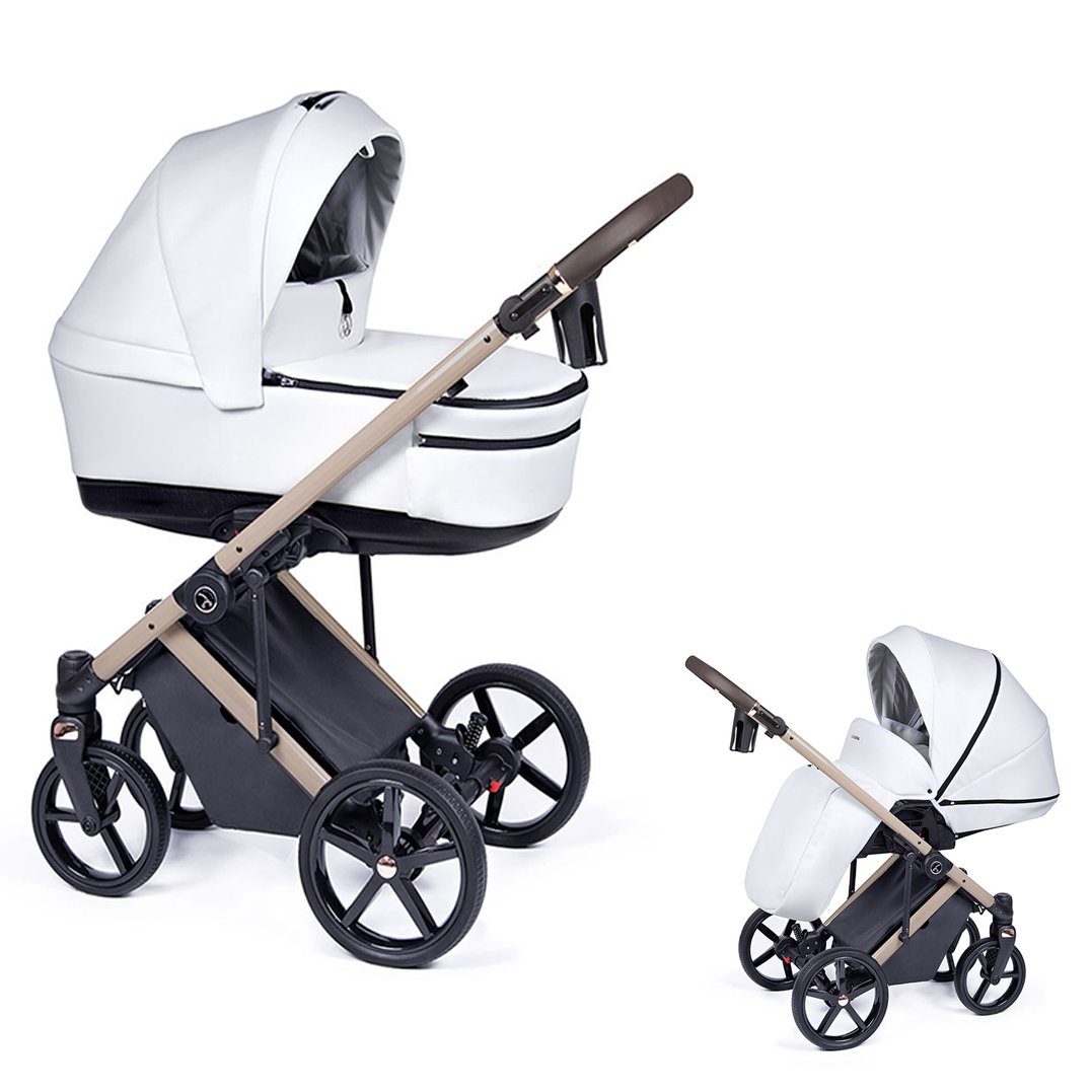 Gestell - Designs 2 Weiß 21 in - = beige Kinderwagen-Set Teile in 14 Eco Fado babies-on-wheels 1 Kombi-Kinderwagen