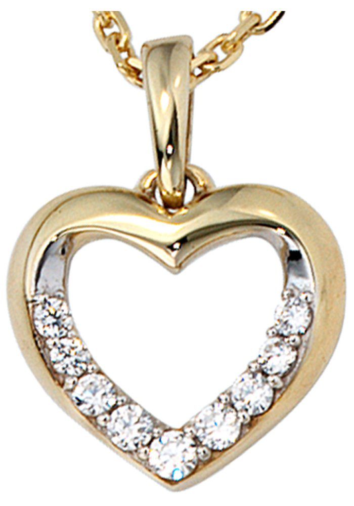 JOBO Herzanhänger Anhänger Herz, 333 G... JOBO Herzanhänger Anhänger Herz, 333 G...