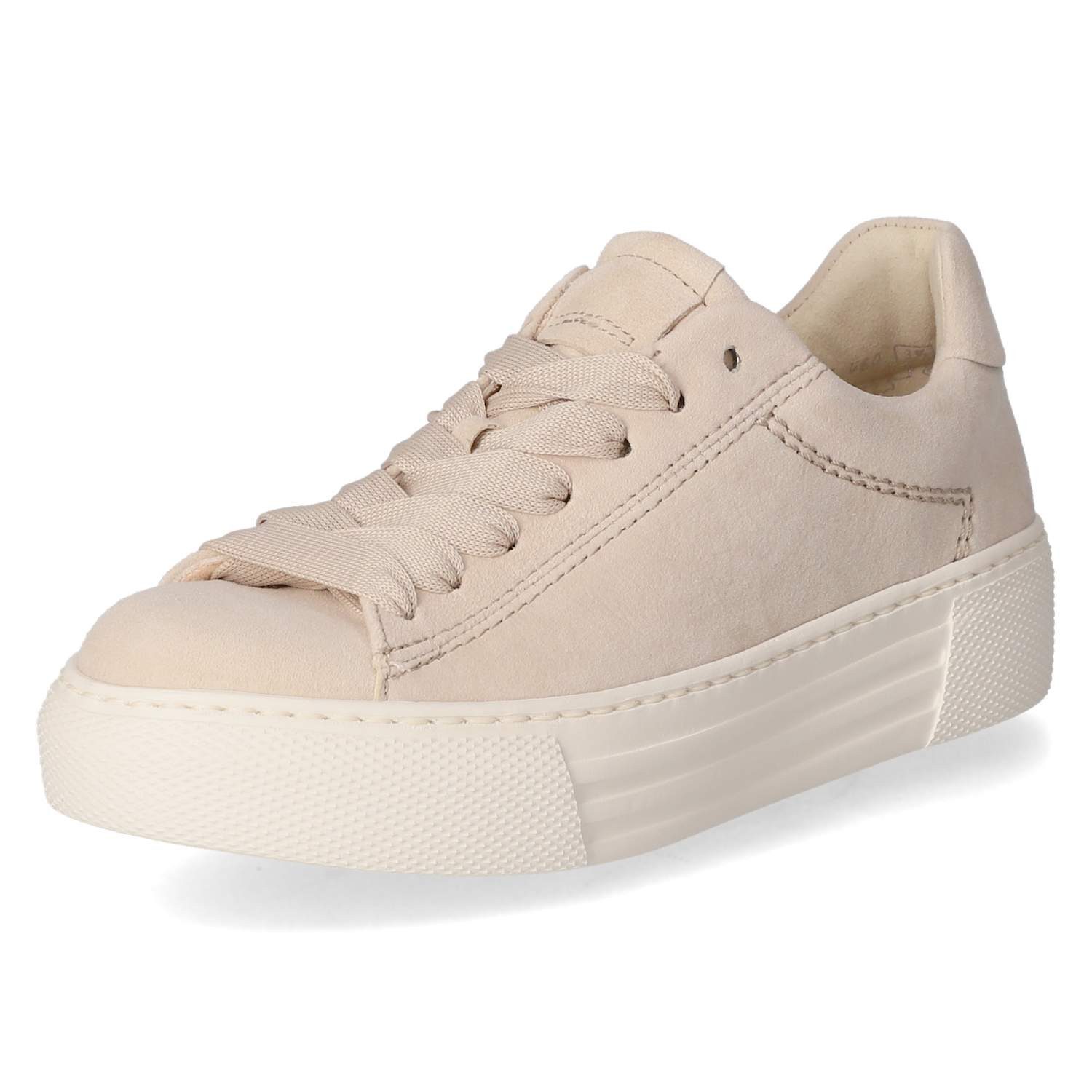 Gabor Gabor 86.460.13 Damen Rauleder beige Schnürschuh günstig online kaufen