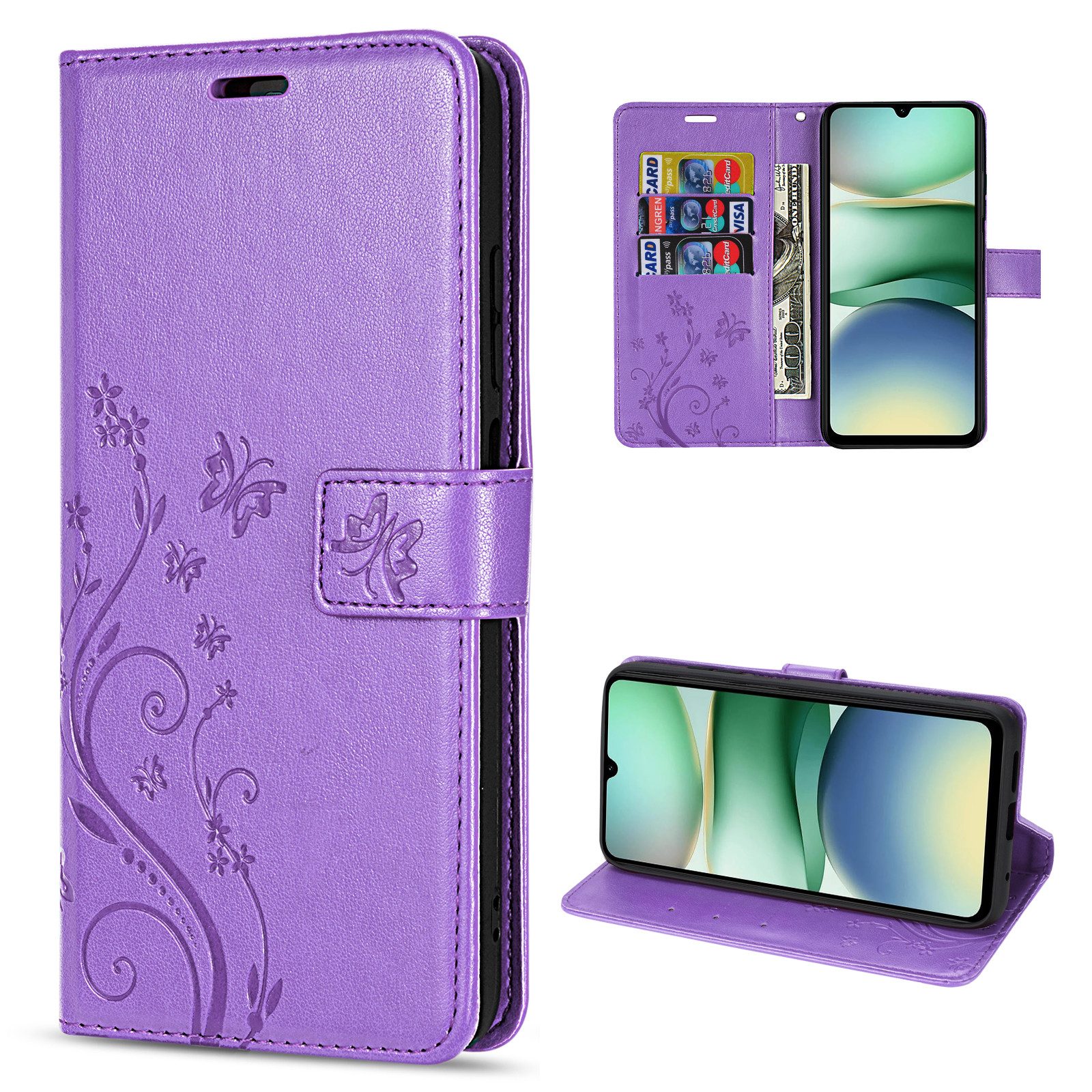 betterfon Handyhülle Handytasche für Xiaomi Redmi A5 Handyhülle Klapphülle, Bookstyle-Hülle: Magnetverschluss 3 Kartenfächer & Standfunktion