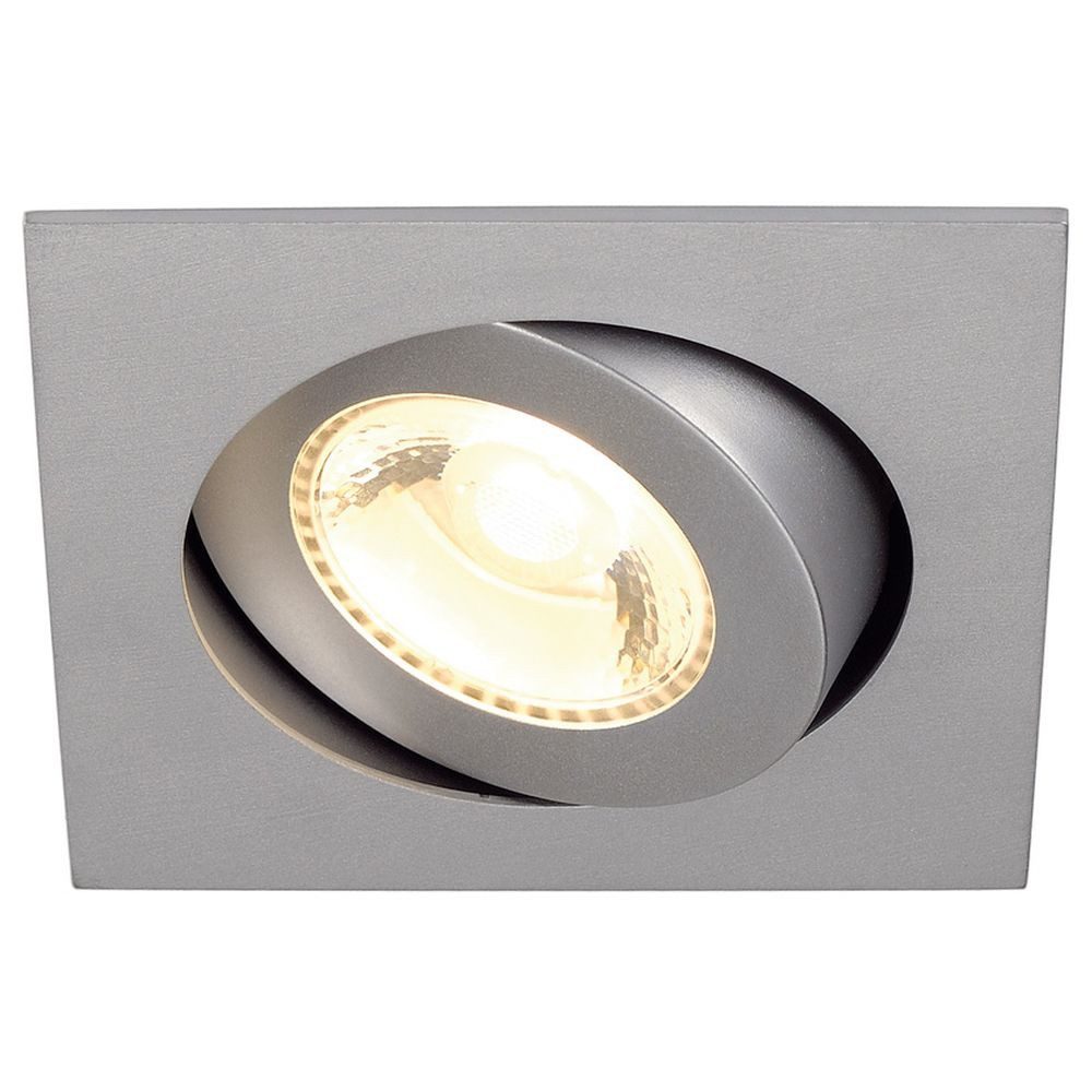 SLV Einbauleuchte Einbaustrahler Boost Turno Square, silbergrau, schwenkbar, LED