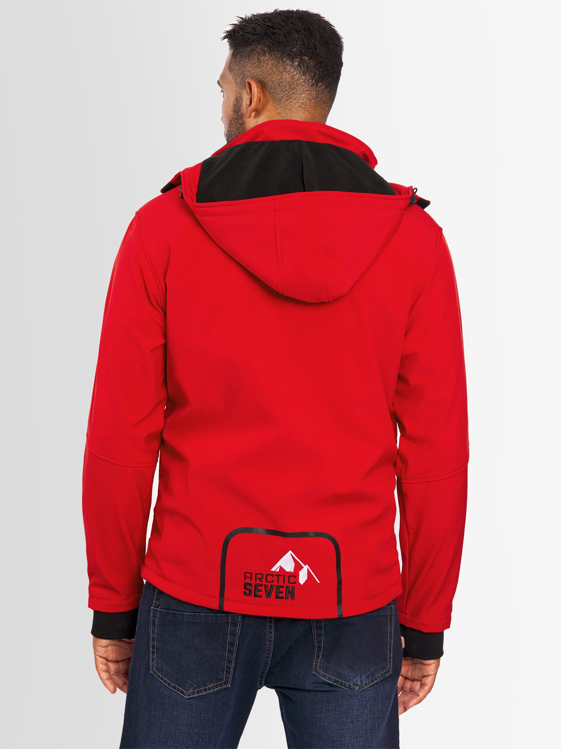 Arctic Seven Softshelljacke ASColori Outdoorjacke mit abnehmbarer Kapuze