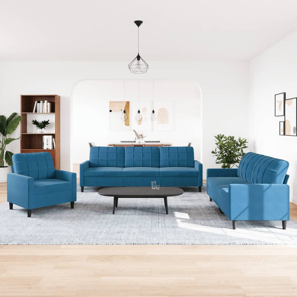 vidaXL Sofa 3-tlg. Sofagarnitur mit Kissen günstig online kaufen
