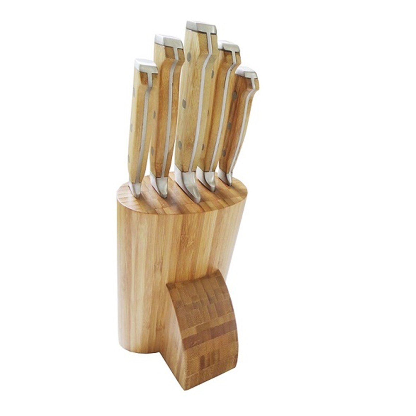 Beeilen Sie sich in den Laden! Neuetischkultur Messerblock Messerblock Küchenmessern mit (6tlg), verschiedenen Holz 6-teilig 5
