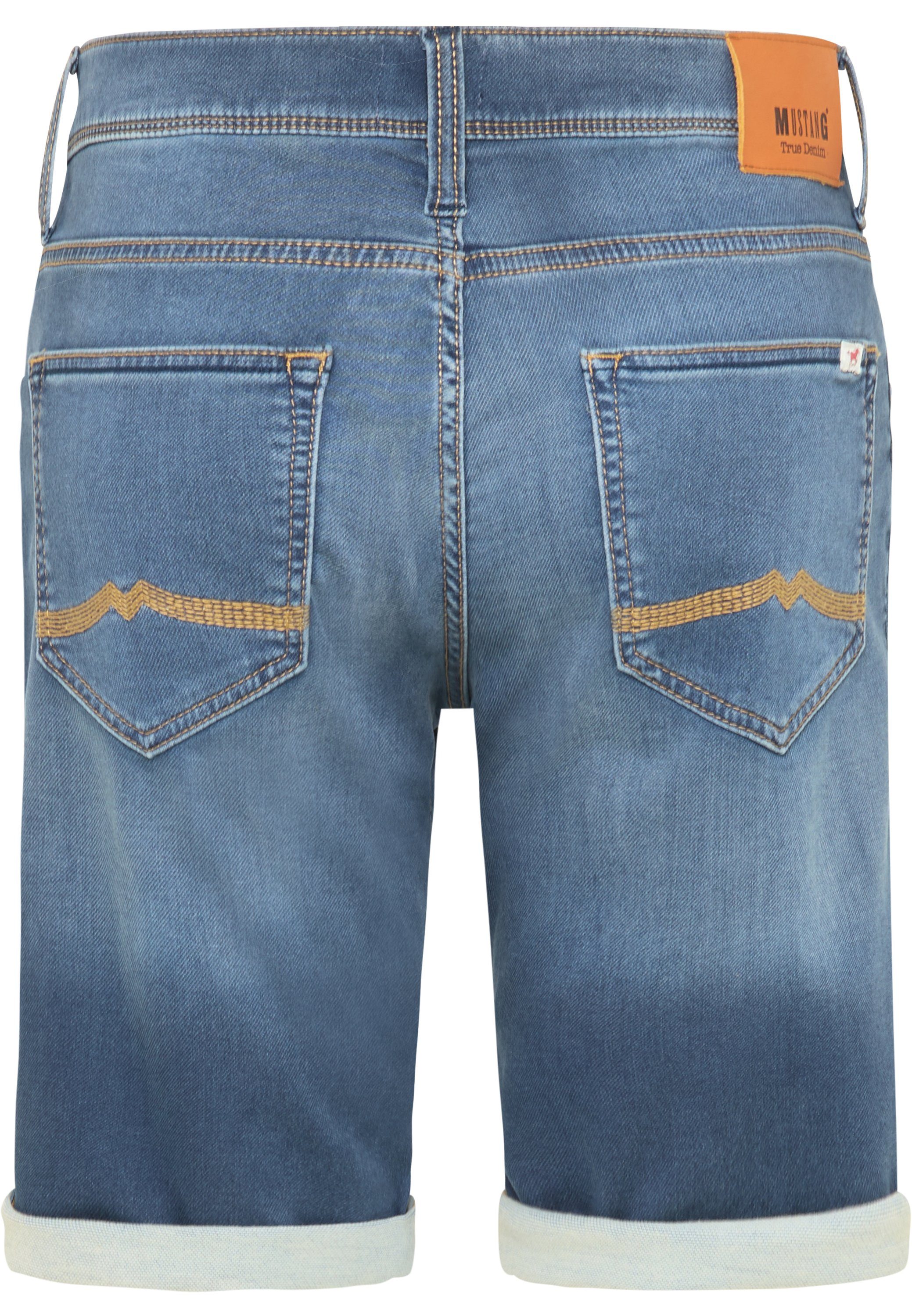 MUSTANG Jeansshorts Blue (943) Washed Hose Short Chicago Mustang