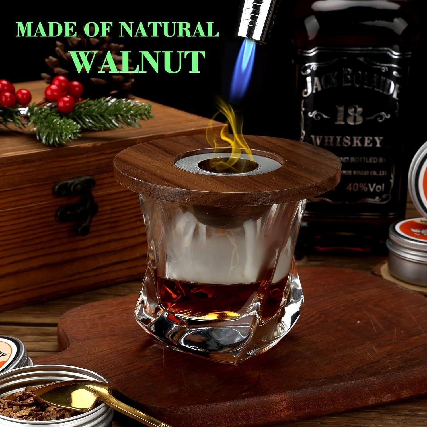 LuxusKollektion Cocktail-Set Whisky Geschenkset Cocktail Smoker Kit 4 Holzchips Vatertagsgeschenk