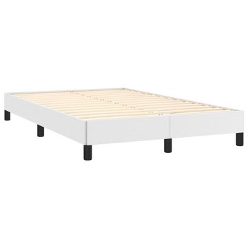 vidaXL Bett Bettgestell Weiß 120x190 cm Kunstleder