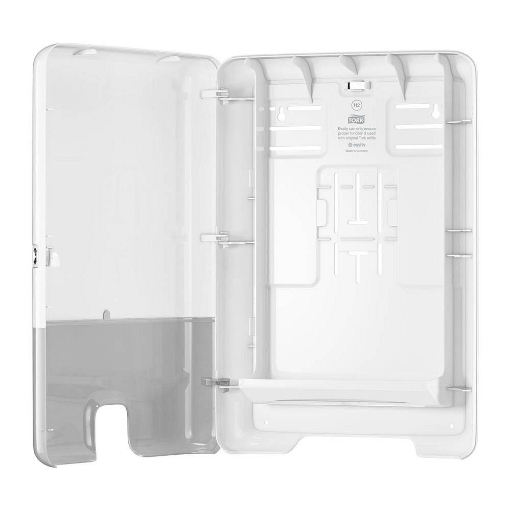 TORK Papiertuchspender 1 Handtuchspender Elevation Xpress H2 - weiß, Abschließbar; Einzelblattausgabe
