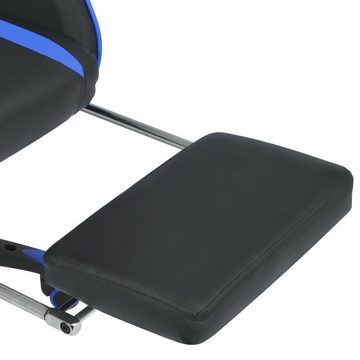 vidaXL Bürostuhl Neigbarer Racing-Bürostuhl mit Fußstütze Blau Gaming Sessel Computerst