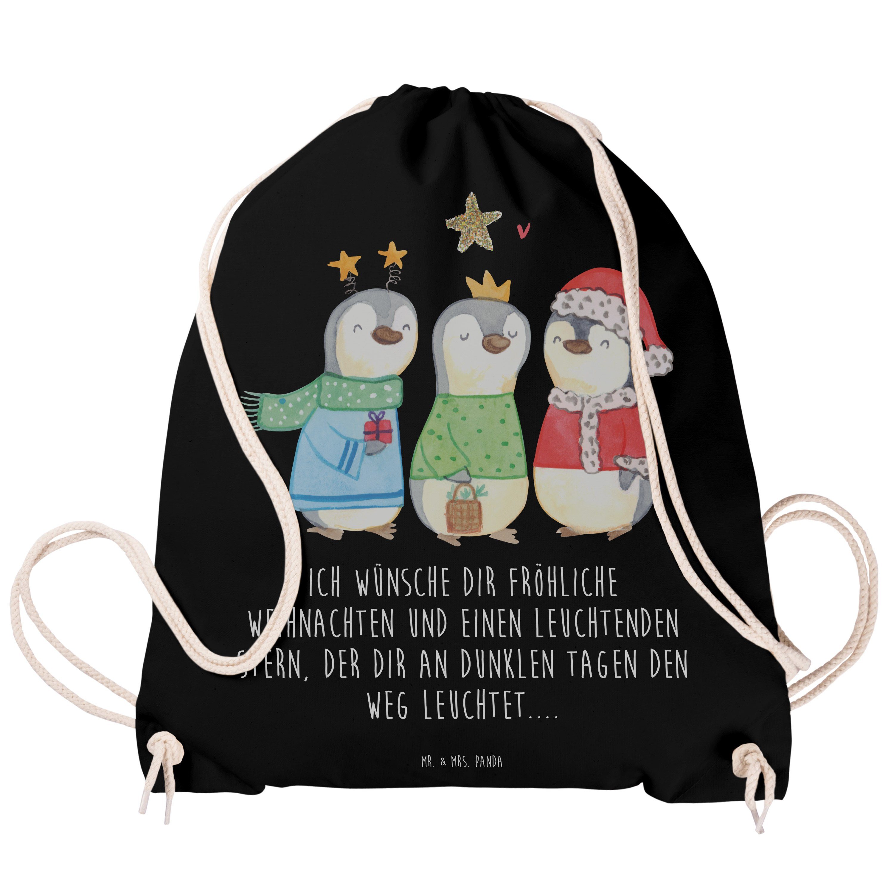 - Schwarz Mr. Tasche, Winterzeit drei Geschenk, Panda & (1-tlg) Könige Sporttasche Beutel, Heilige - Mrs.