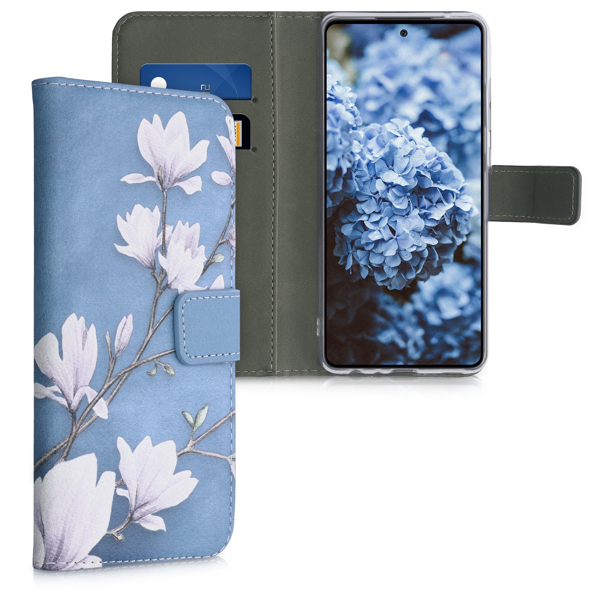 kwmobile Etui Wallet Case für Samsung Galaxy A52 / A52 5G / A52s 5G, Hülle mit Ständer Kartenfächer - Handyhülle