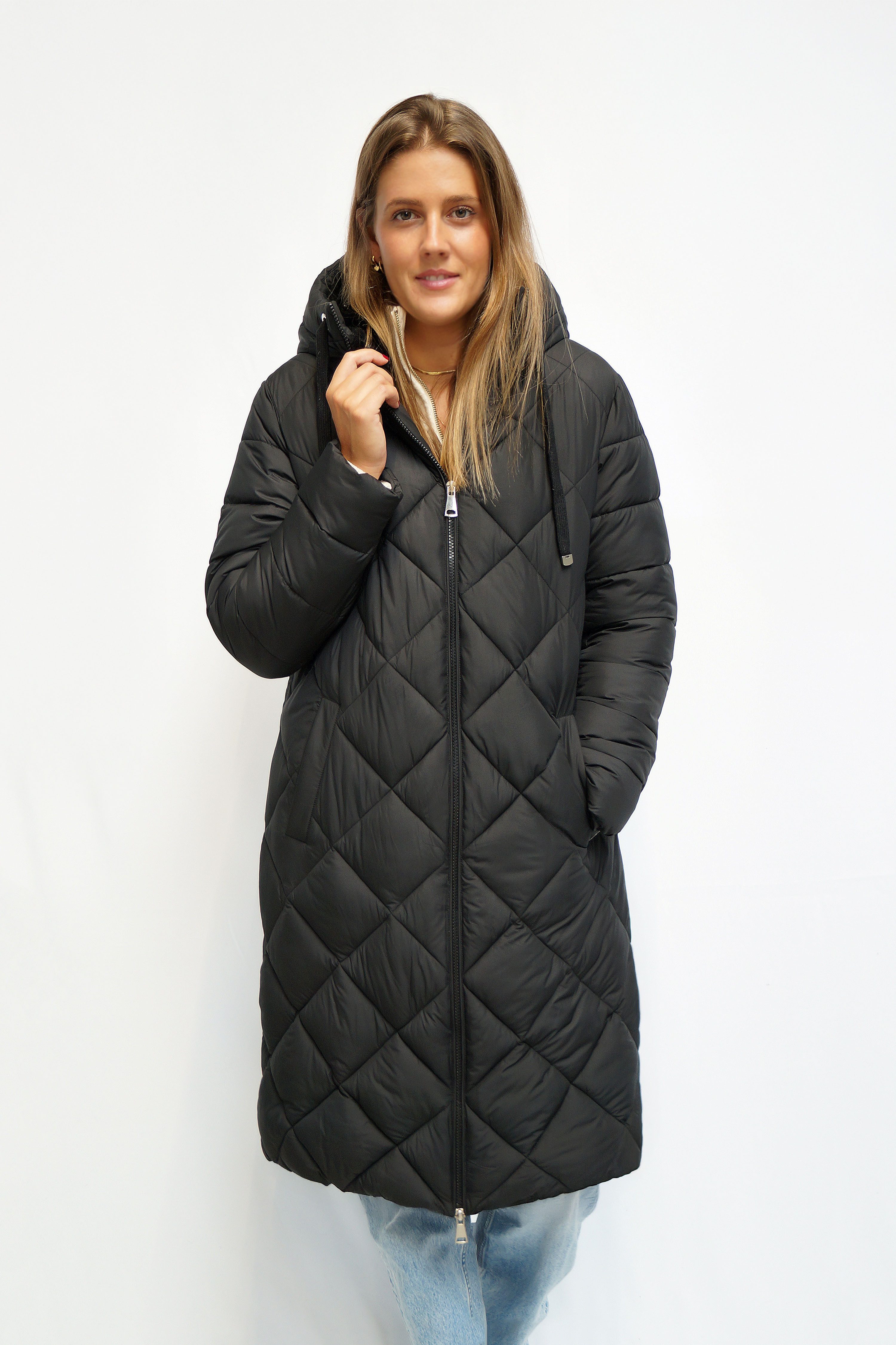 FUNK since 1776 Steppmantel mit Kapuze und kuscheligem Fellimitat günstig online kaufen