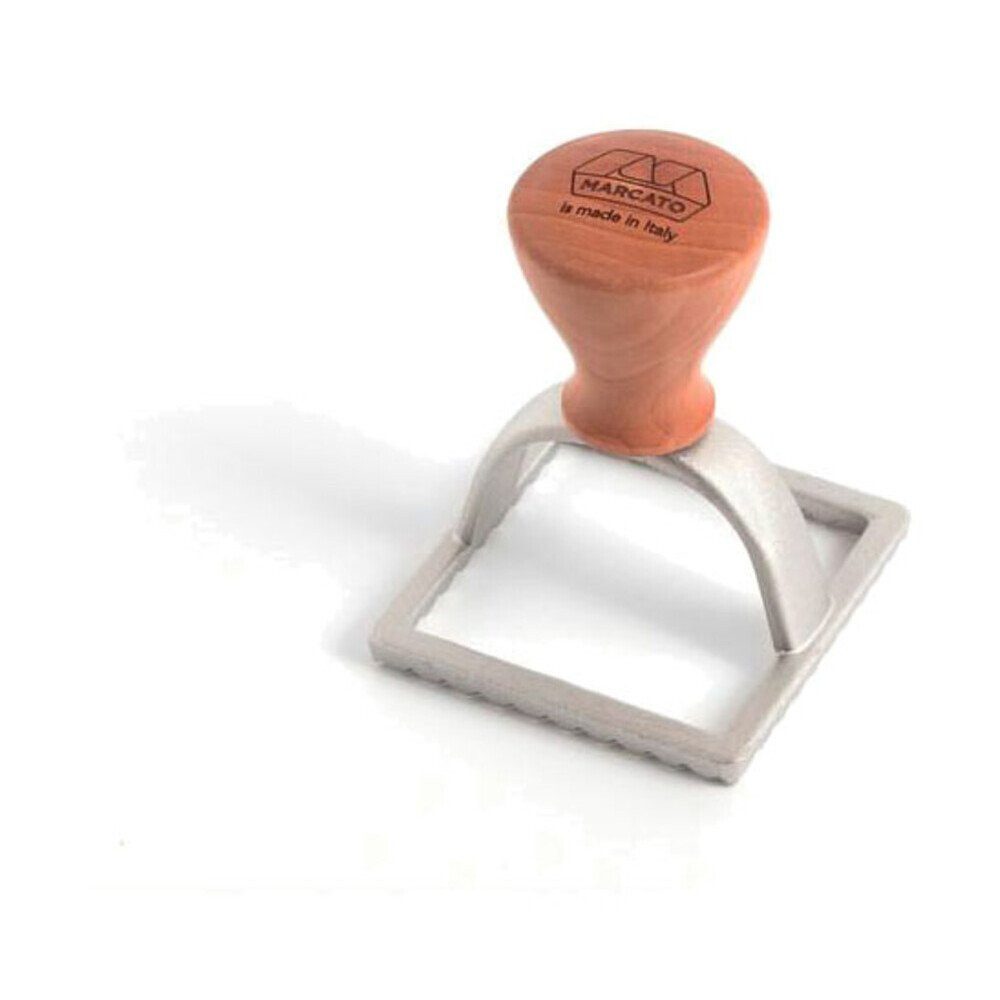 Marcato Ravioliform Ravioli Ausstecher 6x6 cm natur, (1-tlg), Ravioli Ausstecher, 5,80cm, Aluminiumdruckguss, braun