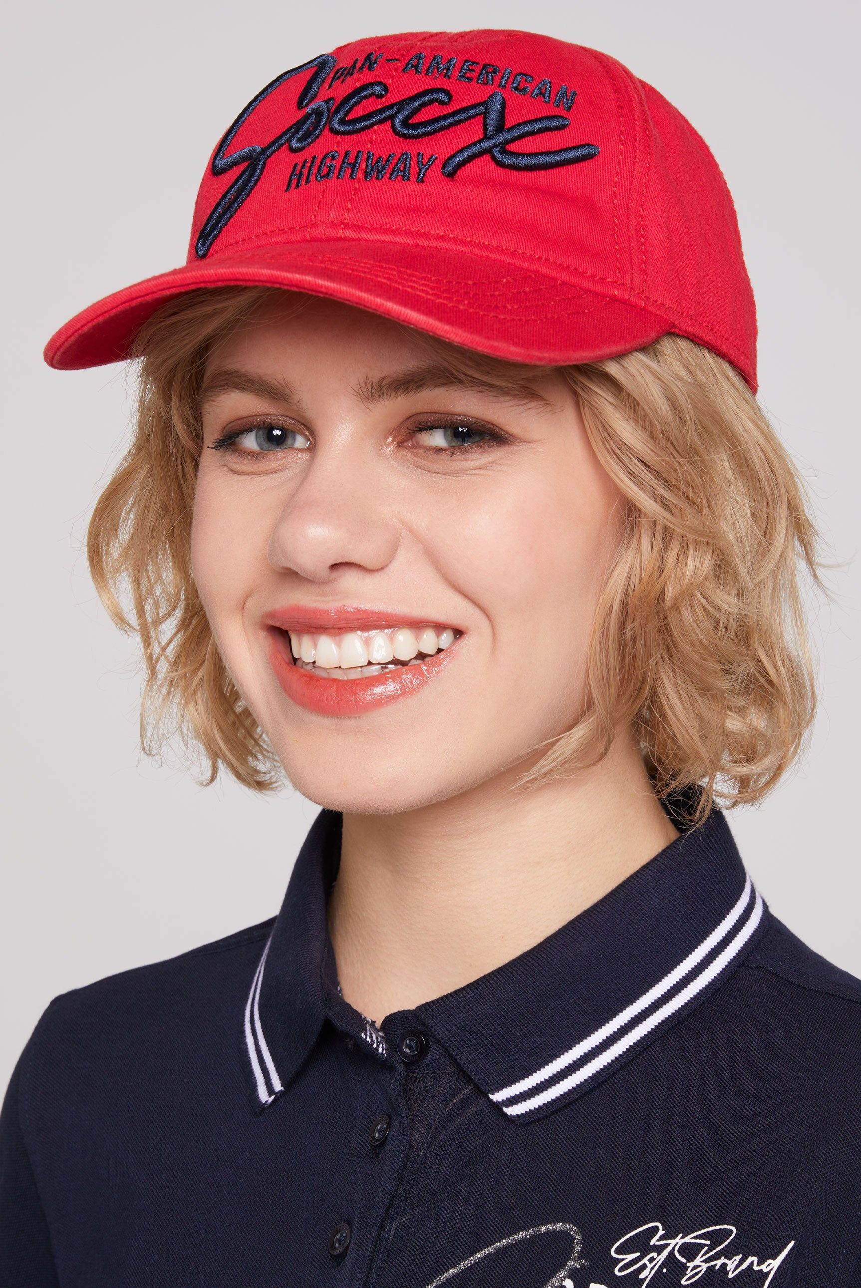 SOCCX Baseball Cap mit Klipp-Verschluss, Weite Metallclip hinten der zum Verstellen