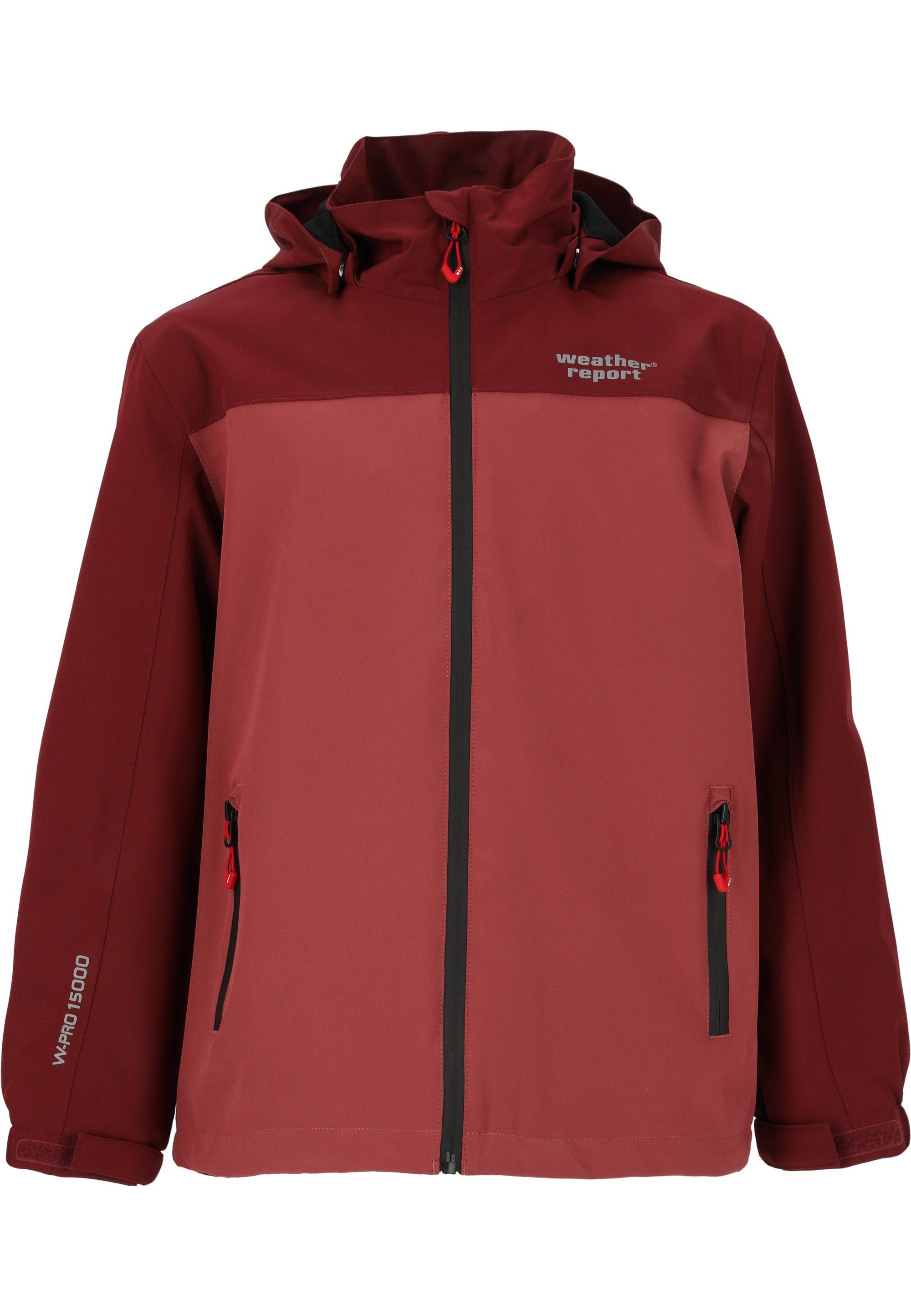 WEATHER REPORT Outdoorjacke Borise Jr. mit wasserdichter Ausstattung rot-rot | 