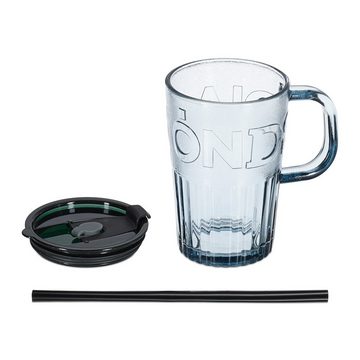relaxdays Gläser-Set Trinkgläser im 4er Set mit Henkel, Glas