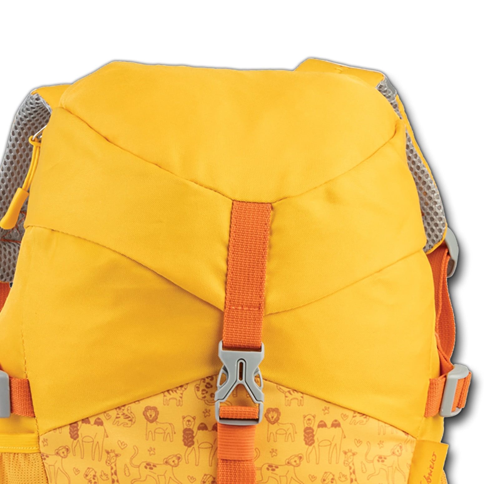 fabrizio® Rucksack Fabrizio Rucksack gelb Polyester recycelt, Kinder Kinderrucksack Polyester, recycelt, gelb ca. 19cm hoch