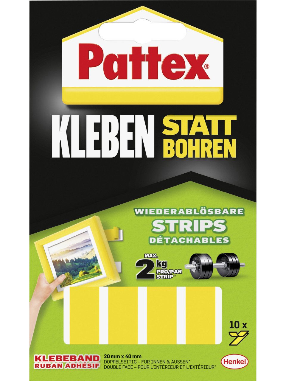 Pattex Klebehaken Pattex Kleben statt Bohren Klebe-Strips 10