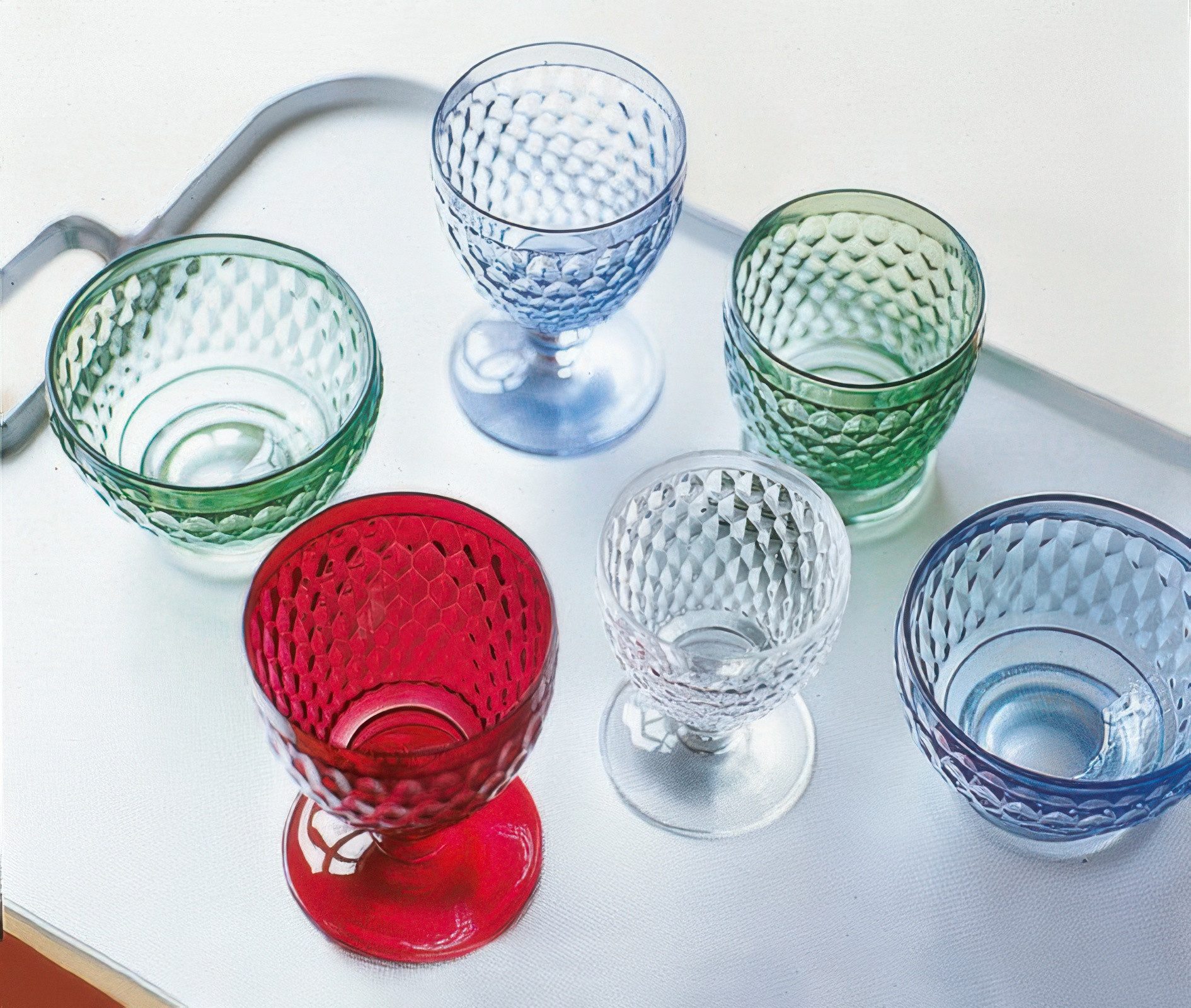 Villeroy & Boch Weinglas Boston Coloured, Kristallglas, Spülmaschinengeeignet, Blau, Boston, H: 13.2cm