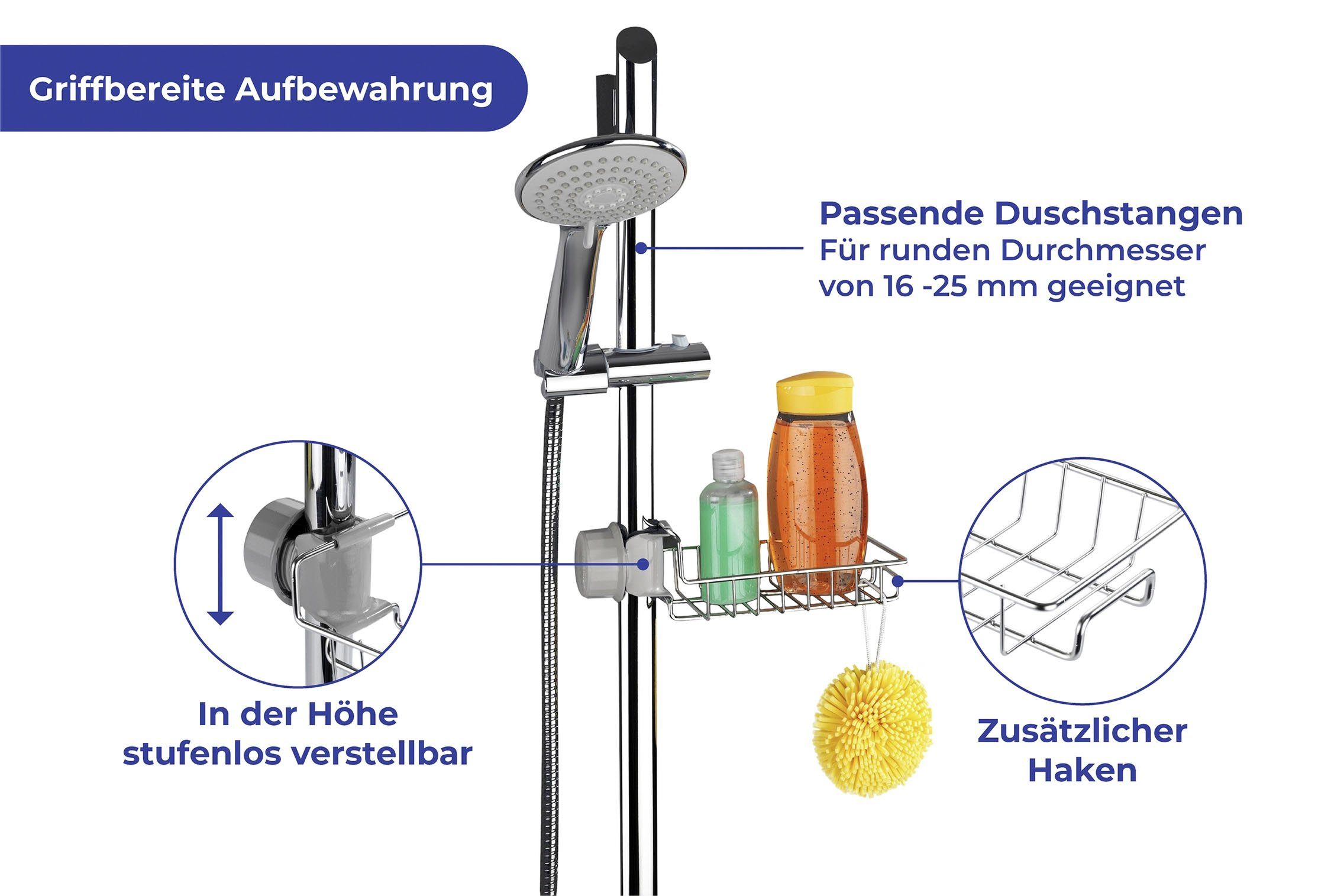WENKO Duschablage Duschablage Edelstahl, 1 Ablage günstig online kaufen