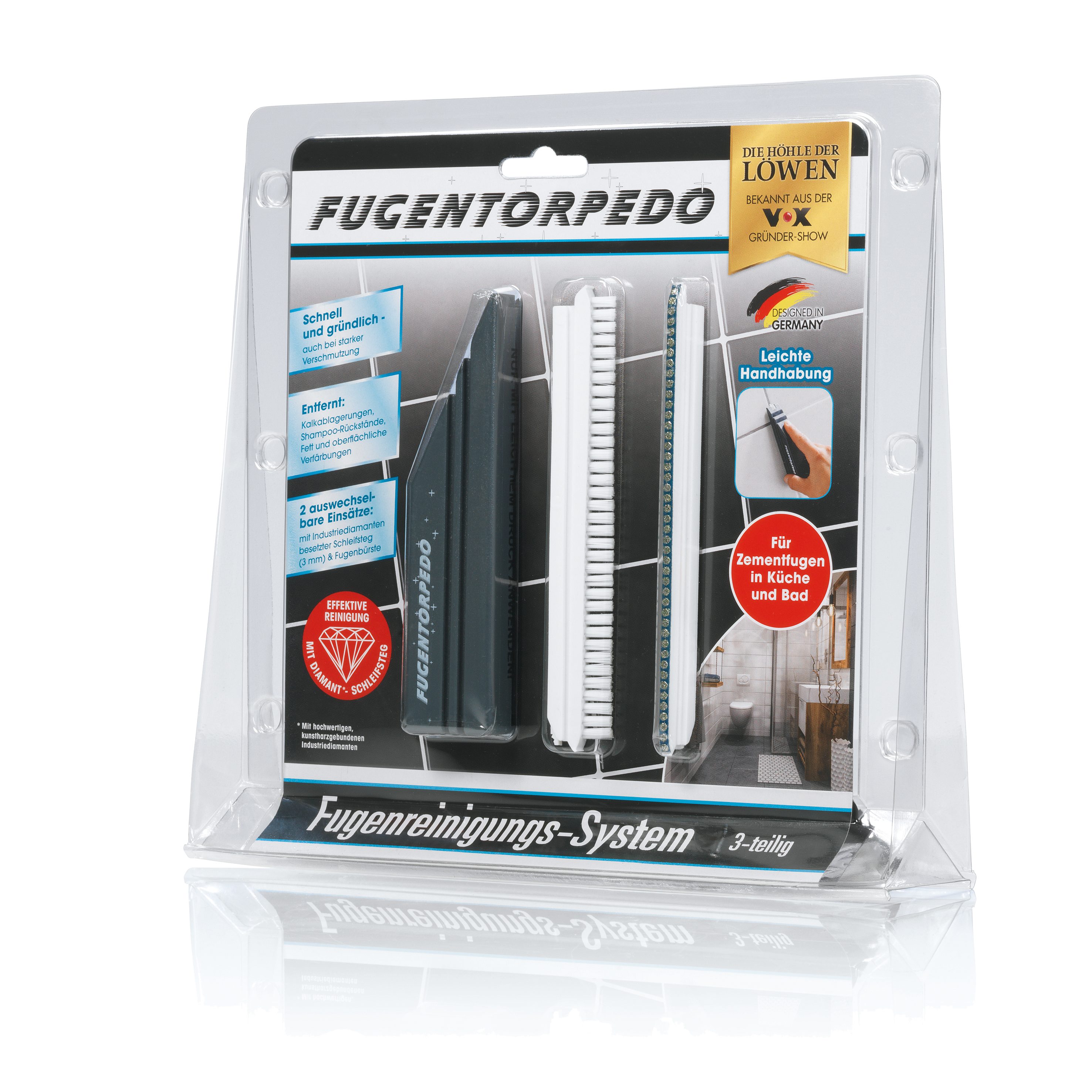 FUGENTORPEDO Fugenbürste FUGENTORPEDO Basis-Set - 3-tlg., (1-tlg)