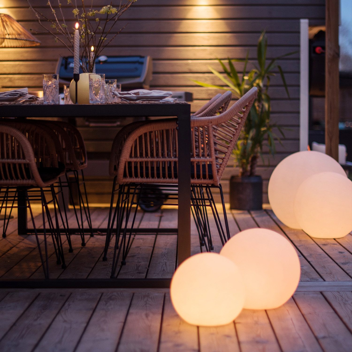 STAR TRADING LED Kugelleuchte LED Gartenkugel Kugelleuchte 30cm RGB Farbwechsel weiß Fernb.Aufladbar, LED Classic, RGB (rot, grün, blau)