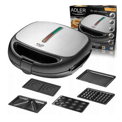 Adler Toaster AD 3040, 1200 W, Multifunktions-Toaster mit 5in1 Funktionen