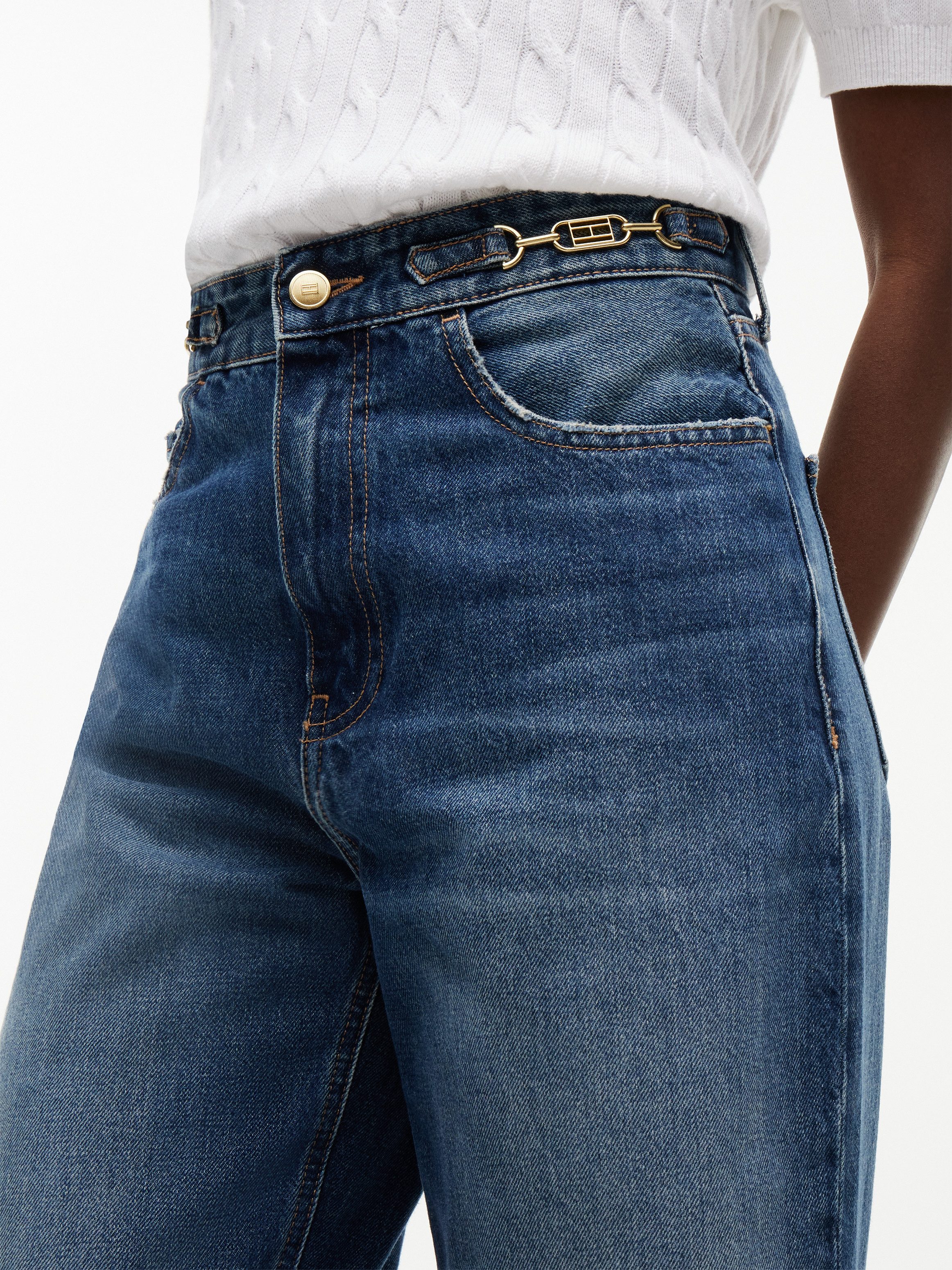 Tommy Hilfiger High-waist-Jeans TAPERED CAM HW ANKLE Baumwolle, knöchellang, high waist