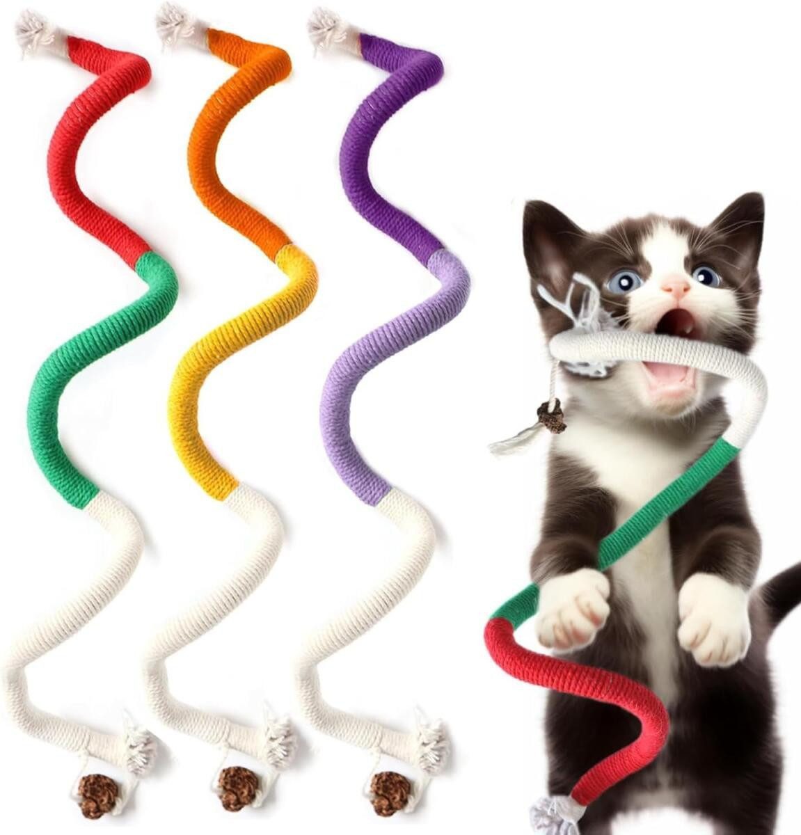 FELIXLEO Tier-Intelligenzspielzeug Katzenminze Spielzeug Interaktives Kauspielzeug für Katzen, (3-tlg)
