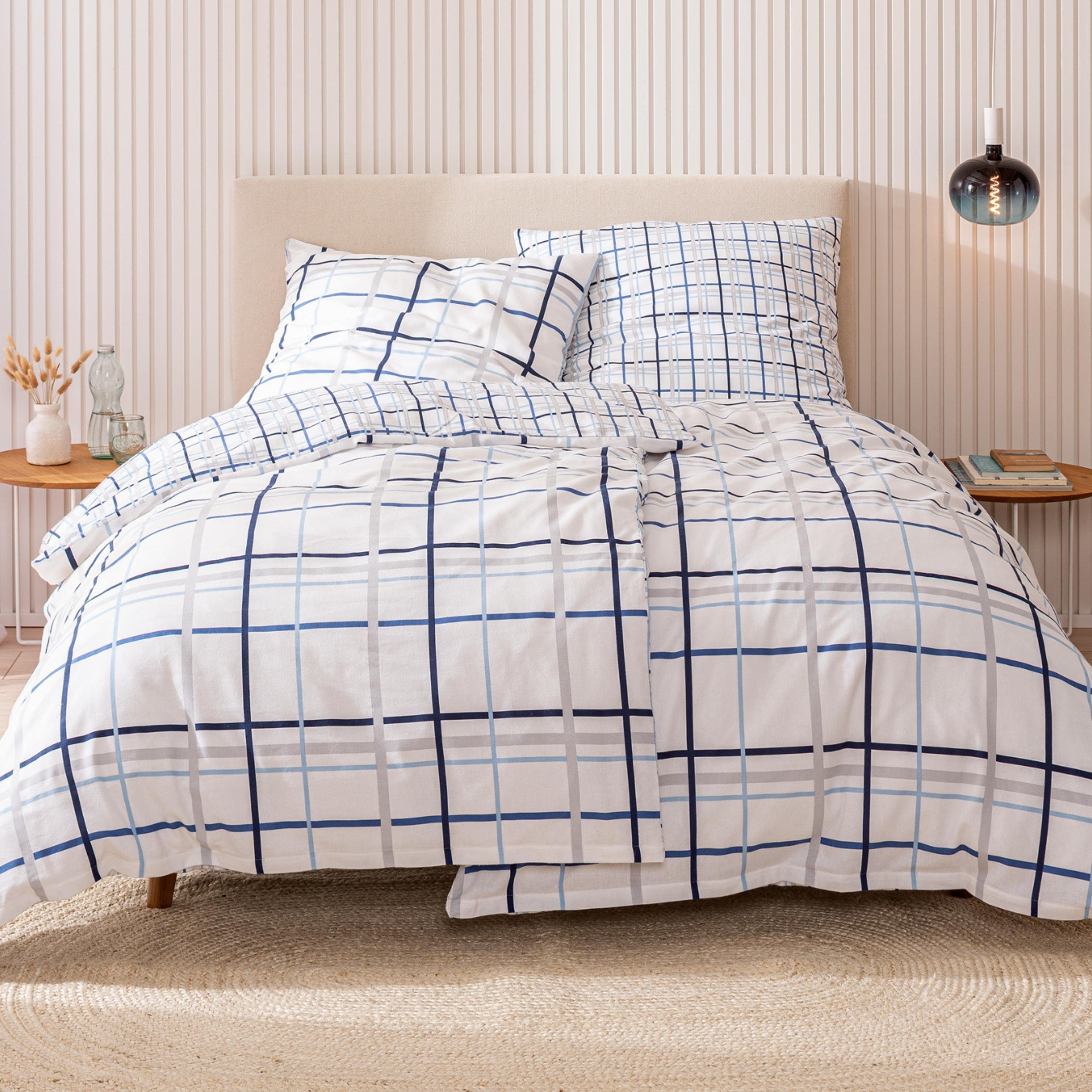 MTOnlinehandel Bettwäsche Maritime Käptn Karo, 100 % Baumwolle in Biber/ Fl günstig online kaufen