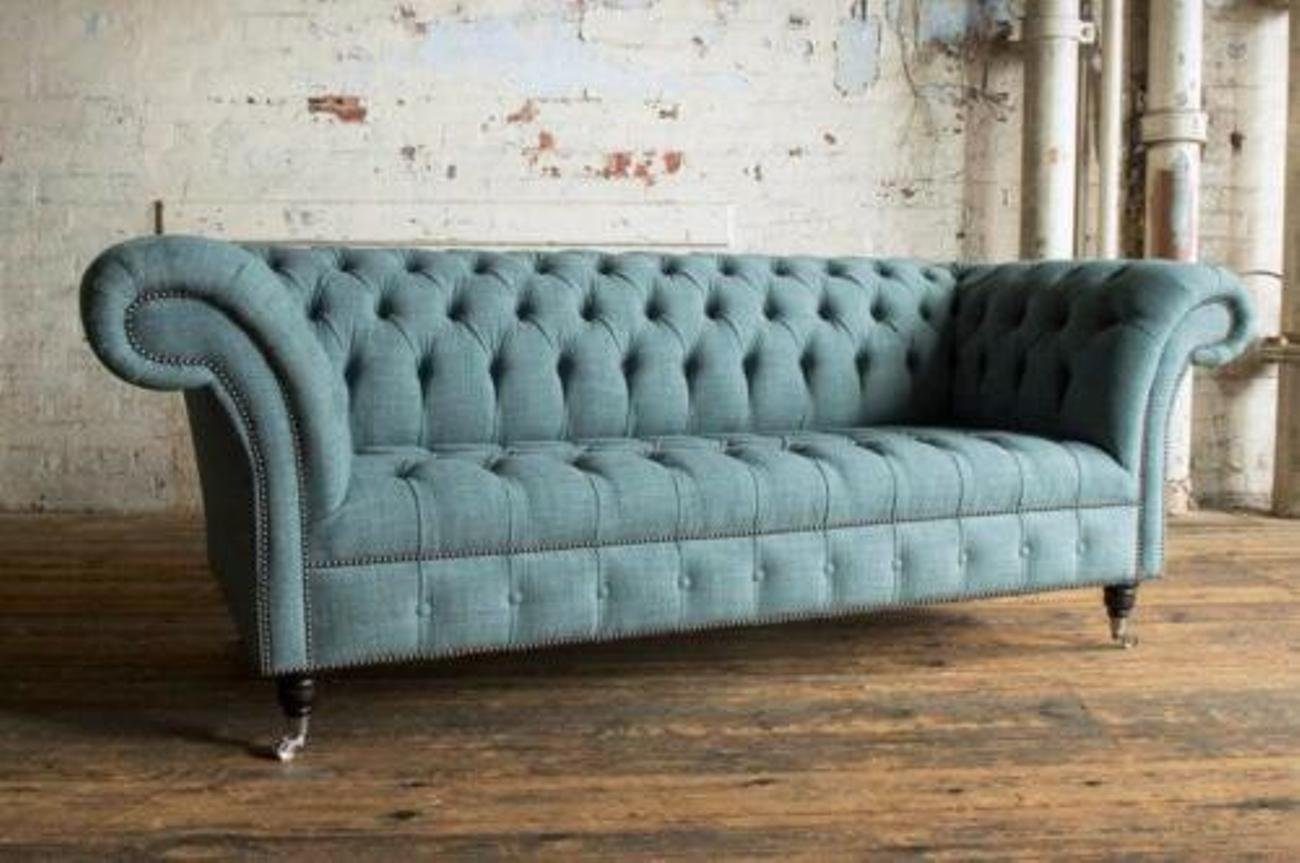 JVmoebel 3-Sitzer Grüne Designer Sofa Couch Polster XXL 3 Sitzer Sofas Couchen Textil, Made in Europe