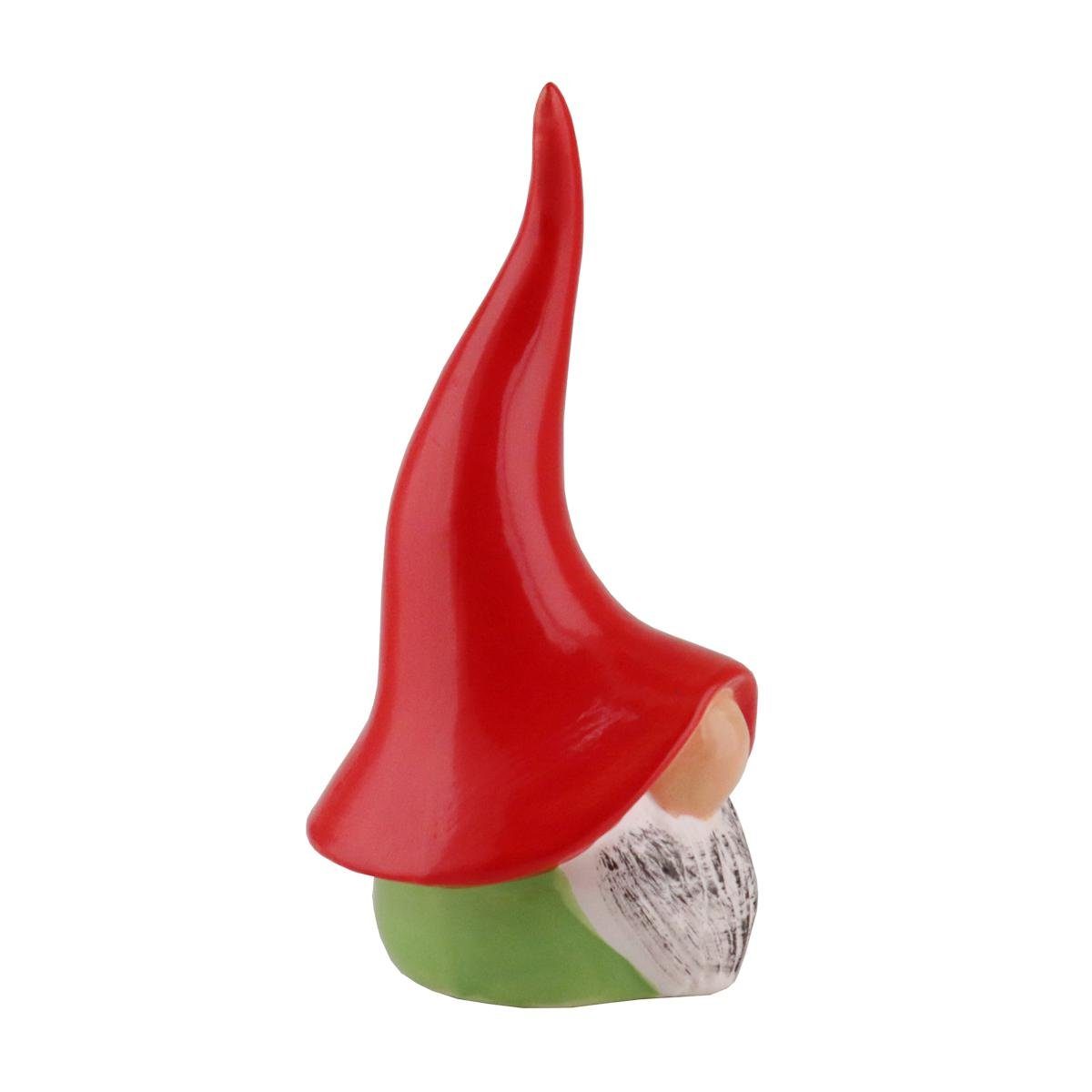 Tangoo Gartenfigur Tangoo Keramik-Wichtel hellgrün mit roter Mütze H ca 18 cm, (Stück)
