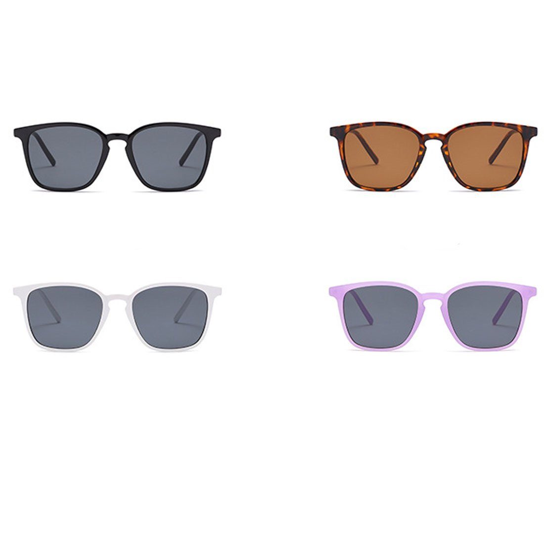 DÖRÖY Sonnenbrille für und Sonnenbrillen Frauen, Quadratische Retro-Sonnenbrillen Männer