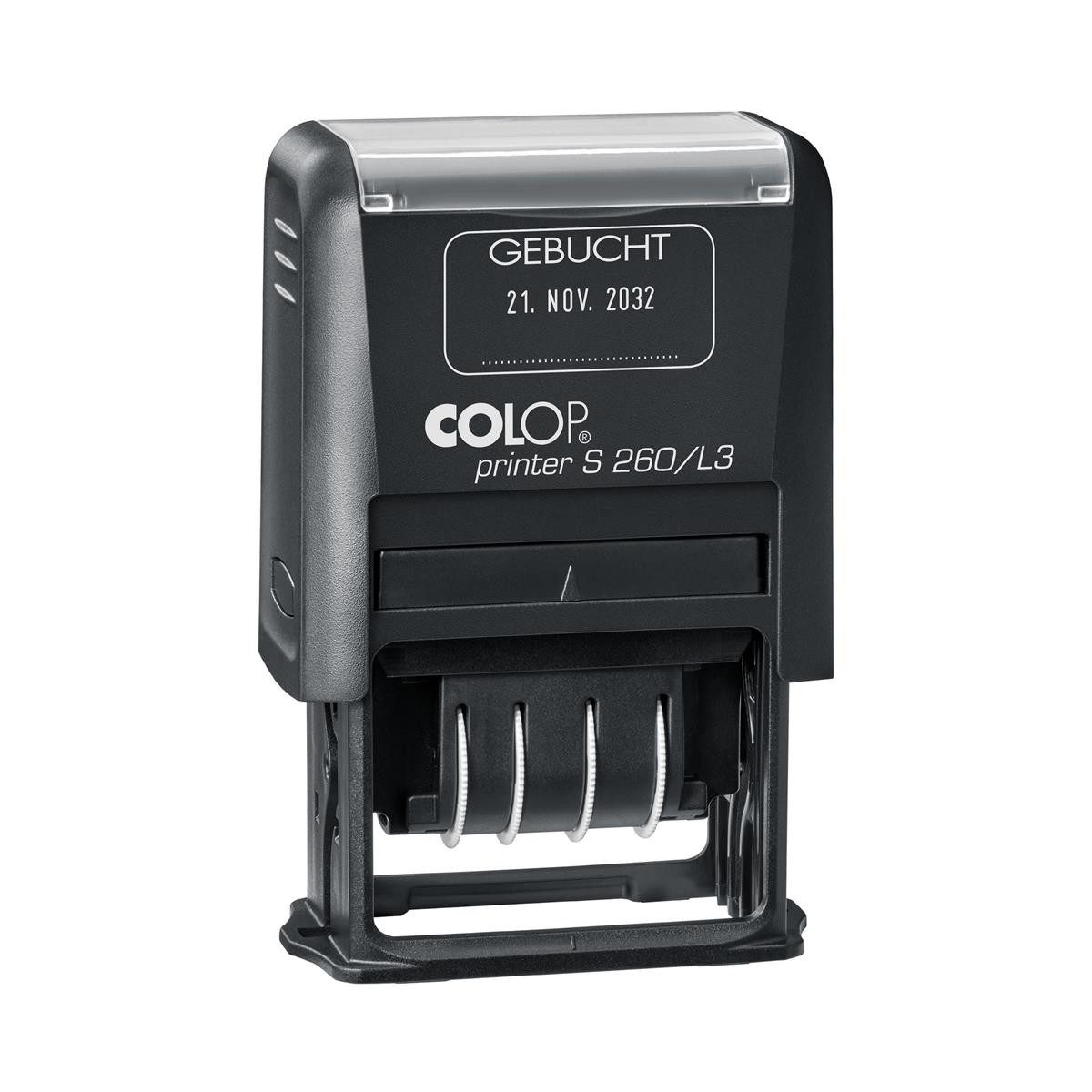 COLOP Paginierstempel COLOP 171188 COLOP Datumstempel Printer S260/L3 "GEBUCHT", schwarz