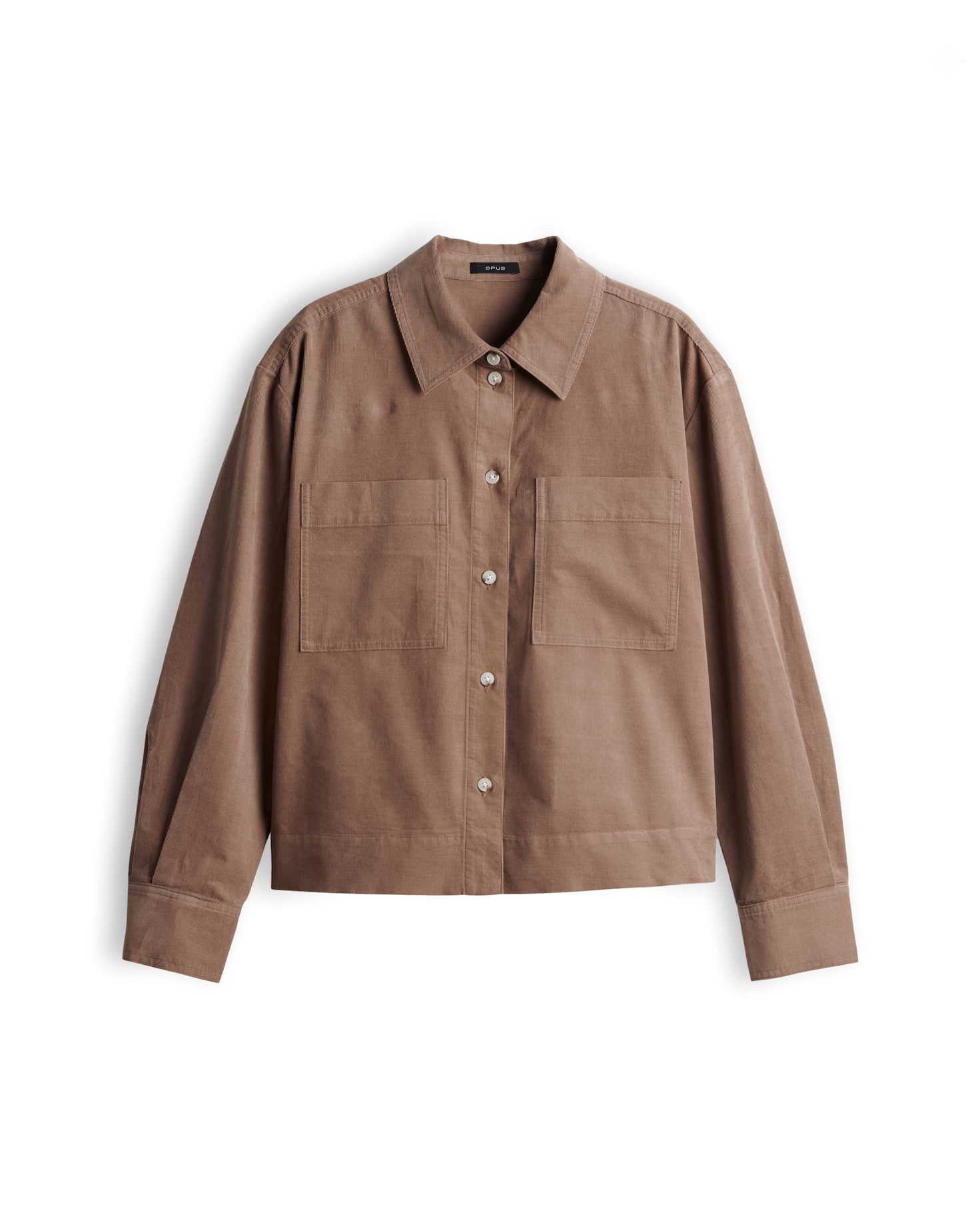 OPUS Langarmbluse Fronna aus weichem Feincord Lockere Passform für stilvolle und bequeme Alltagslooks